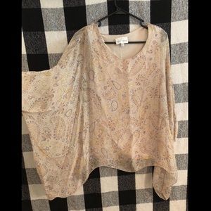 Flowy Paisley Blouse in Muted Colors